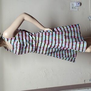 My Michelle Dress Adult Junior Size 13 Colorful Striped Fit & Flare Womens